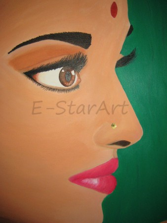 Detail painting 'Aïsha' (SOLD)