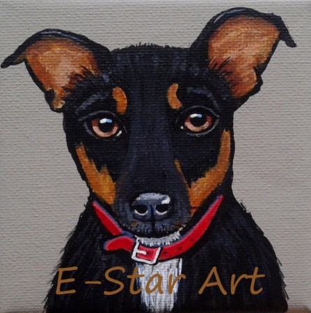 LAYKA 10 x 10 cm painting (SOLD)