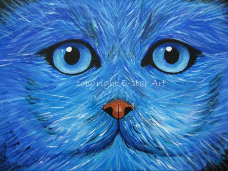 "Blauwe Rus" 30 x 40 cm
