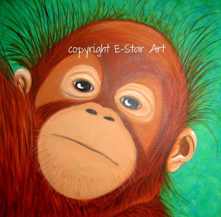 "Orang Oetan" 50 x 50 cm 