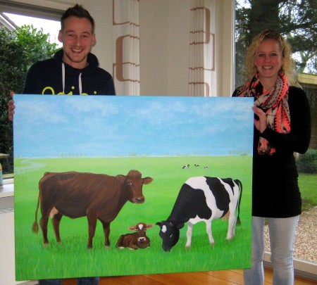 Swiss Brown & Holsteiner Cows 90 x 120 