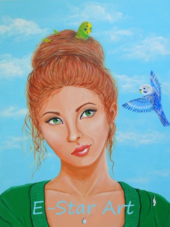 painting Birds nest 60 x 80 cm