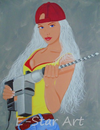 painting "Work in progress" 70 x 90 cm